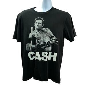 Johnny Cash Graphic T-Shirt – Jim Marshall Clothing – Black – Size Large